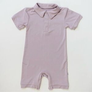 NWT 12-18m Bubble Baby Mauve Polo Romper